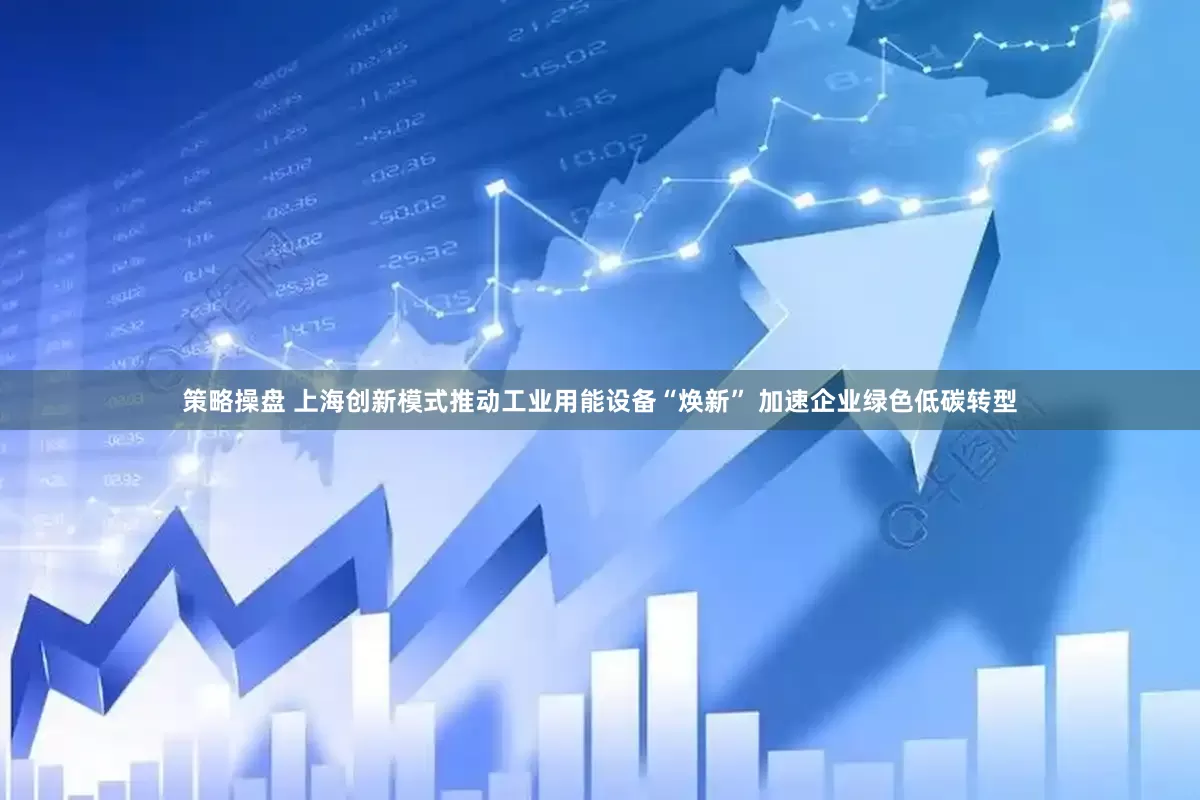 策略操盘 上海创新模式推动工业用能设备“焕新” 加速企业绿色低碳转型